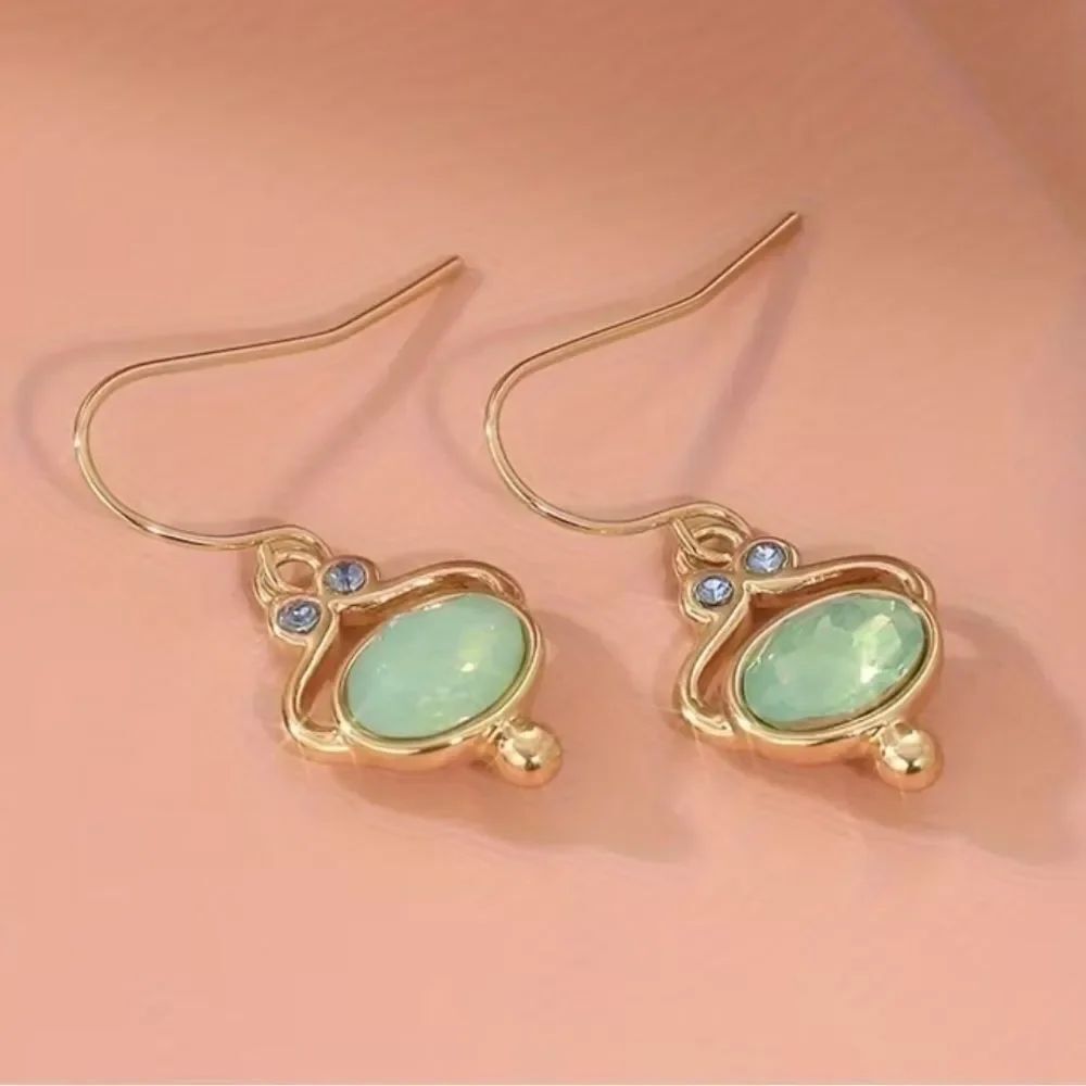 Gemstone drop earrings #2433
